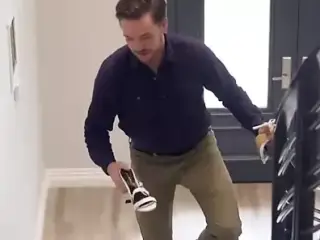 boyfriend gets the best welcome home gift