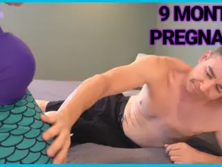 9 Months Pregnant MILF Cures Headache With Creampie