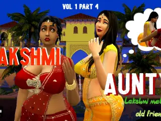 Vol 1 Part 4 - Desi Indian busty Saree Aunty Lakshmi met her lesbian friend - Wicked Whims