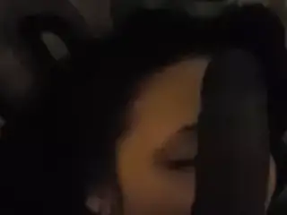 Sri Lankan girl sucking a huge cock