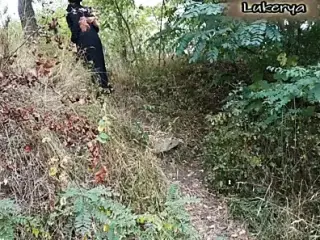 Lukerya in the forest