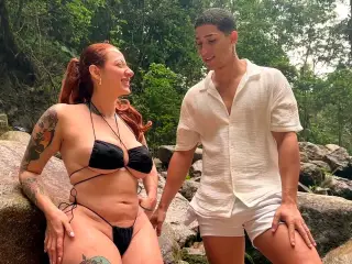 Outdoor fucking with a horny big ass redhead - Milan Rodriguez & Devil Khloee