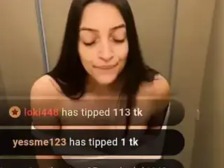 Big ass girl in washroom