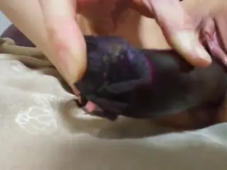 Masturbation with eggplant 1