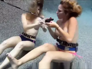 Lesbian Scuba Masturbation