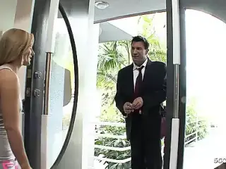Sexy blonde College Girl seduce older Friend of Step Mom to Fuck