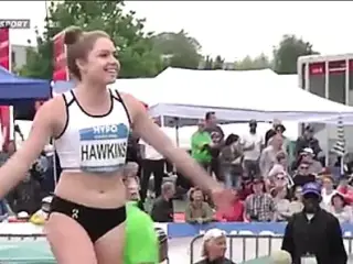 Chari Hawkins in heptathlon high jump (juicy fuckable ass)