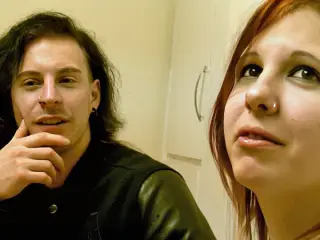 Couple talking before first time sex on camera