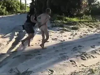 Policewoman Makes Man Strip Naked at a Public Beach – ENM CFNM