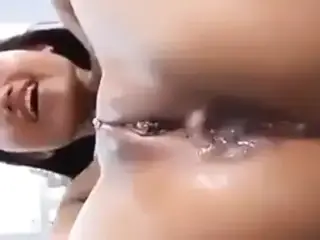 Asian anal creampie