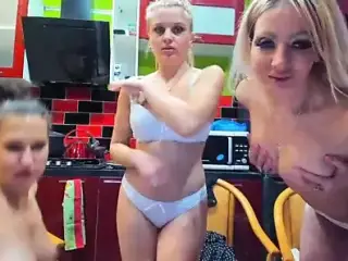 Three Russian bitches show their pussies