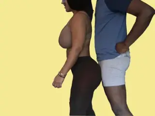 Big booty grinding dance in see through leggings