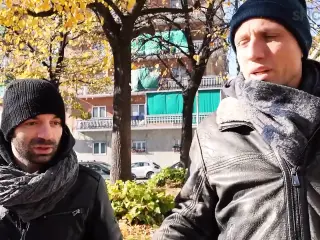 Two Lucky Tourists Fuck a Belgian Girl