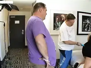 BBW amateur Gonzo lady threeway fucked in hotel room
