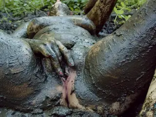 Red Riding Hood in Forest mud full video