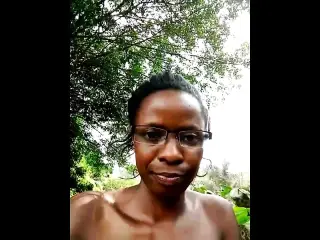 young black girl masturbating in the garden