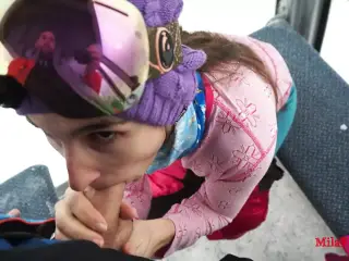 Public Anal sex in ski lift. Minus 20 degrees in winter!