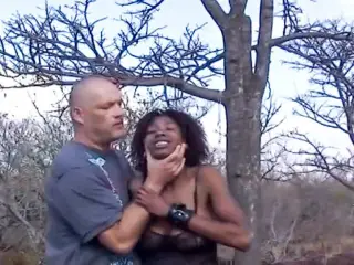 Ebony Stepmom Gets Caught Stealing By German Outdoor BDSM