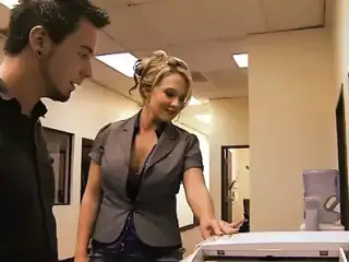 Nikki Sexx is sucking Dane's Cross big dick in the office