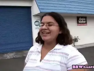 Big black cock is what this fat tramp dreams of