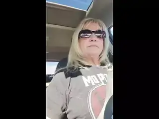 Solo - White Hot Sexy Grandma in her car