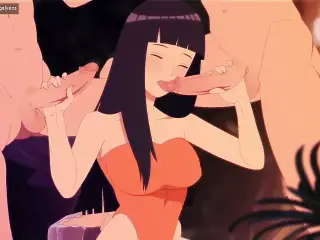 Hinata gives Naruto blowjob