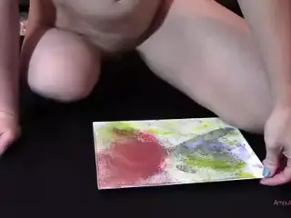 Amputee Brittney - Nude Girl Painting With Stump Part2