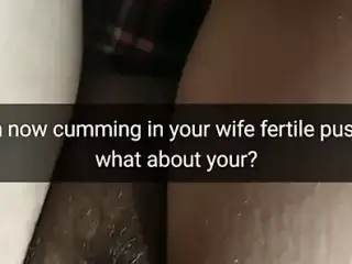 Her lover cum inside my wife fertile pussy and mocking me