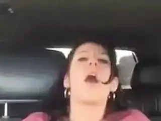 He fingers his wife in the car while driving!