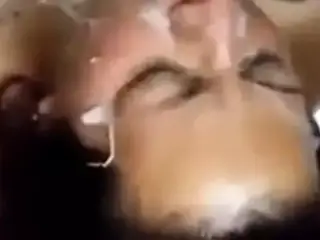 Gangbang with cum on face