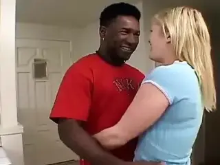 White Blonde Meets a Black Friend and Rides His Big Dick