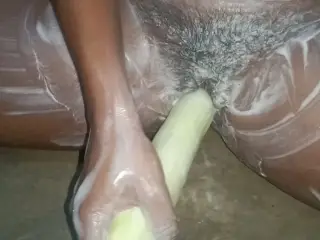 Neetu bhabhi fucking itself with cucumber. during bath.