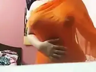 Anty showing her booms in web camera