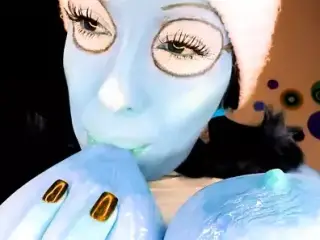 Who knew Smurfette had huge boobs and liked to suck them?