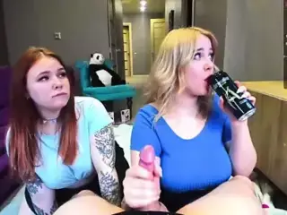 Two fat ass girls suck a guy's dick