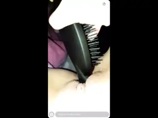 HornyHannah taking her stepsister Hairbrush deep inside