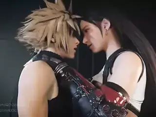 Cloud Strife and Tifa Lockhart Thighjob