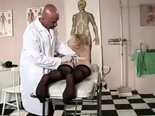 Doctor Hector examined his blond patient with various instruments