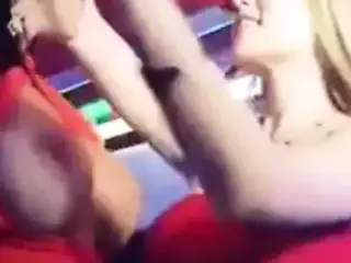 Girls play with Boobs in the club