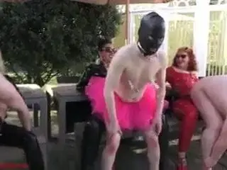 Outdoor strapon orgy