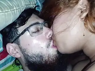 The neighbor is very delicious. Every day she comes to my house when my wife goes to work and we do these things.
