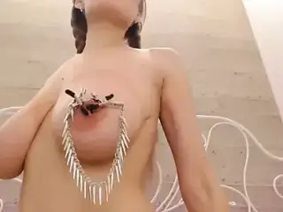 Girl with tied tits
