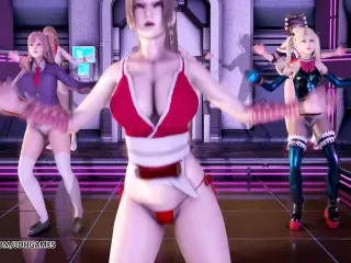 R18 MMD PinkCat Striptease Nyotengu Ayane Kasumi Marie Rose