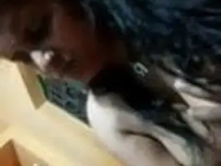 Aunty sucks cock