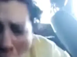 Oops, caught while giving blowjob in the car