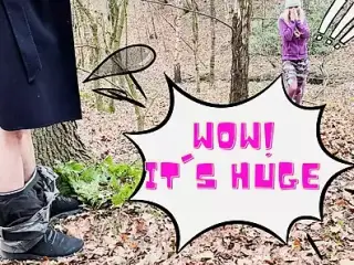 LUCKY Exhibitionist Got free blowjob from a stranger hiking in the woods