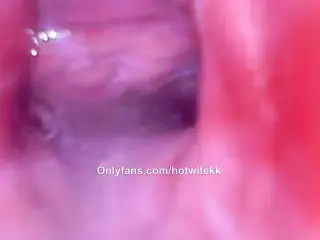 Internal creampie on pussy camera - cum as lube