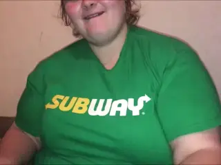 Teen Subway Employee Lets Customer Titty Fuck Her & Cum