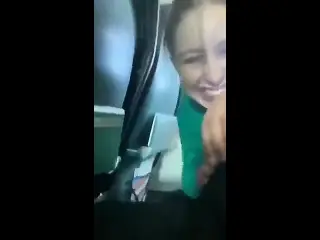 Airplane blowjob