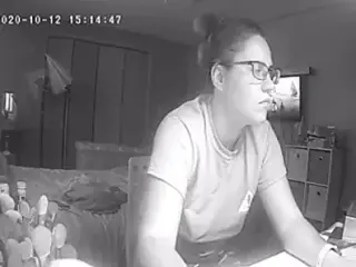Nice masturbating by the laptop